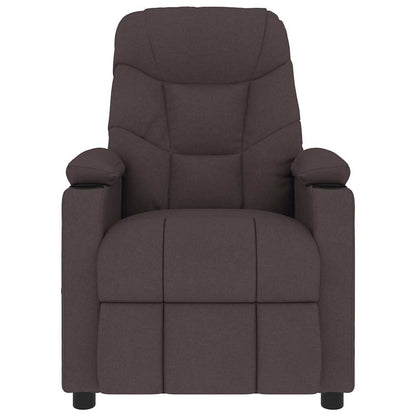Massage Chair Dark Brown Fabric