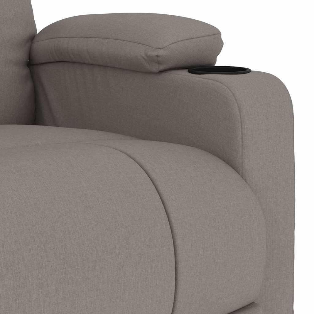 Massage Chair Taupe Fabric