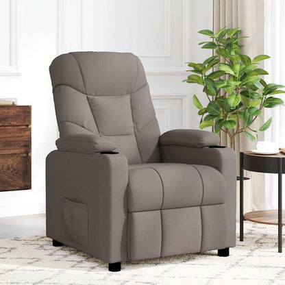 Massage Chair Taupe Fabric
