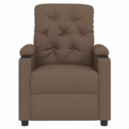 Recliner Chair Brown Fabric