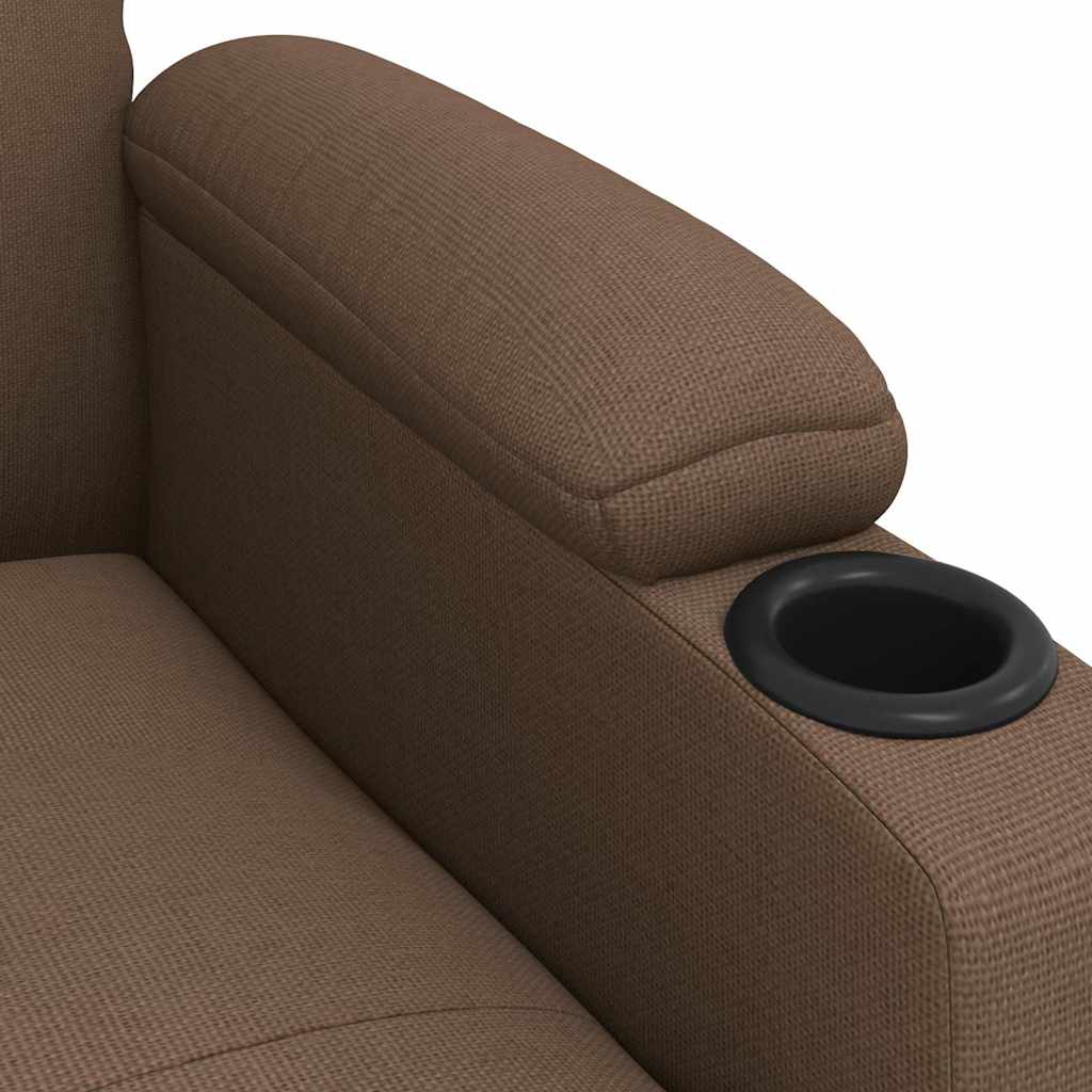 Recliner Chair Brown Fabric