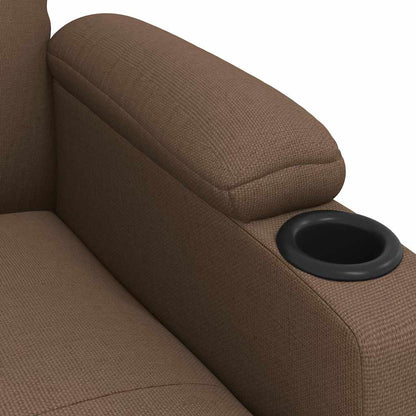 Recliner Chair Brown Fabric