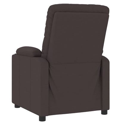 Recliner Chair Dark Brown Fabric