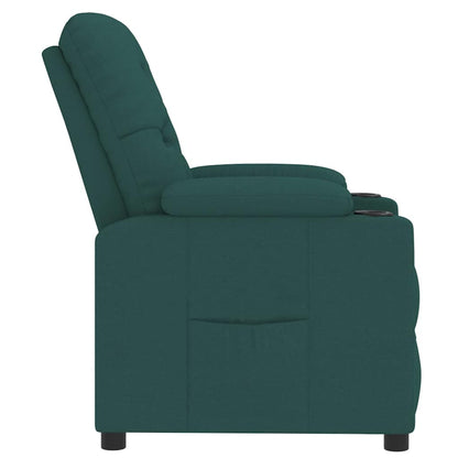 Recliner Chair Dark Green Fabric