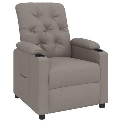 Recliner Chair Taupe Fabric