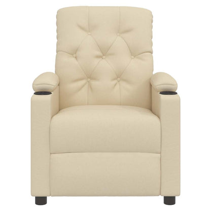 Recliner Chair Cream Fabric