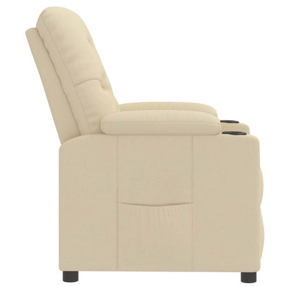 Recliner Chair Cream Fabric