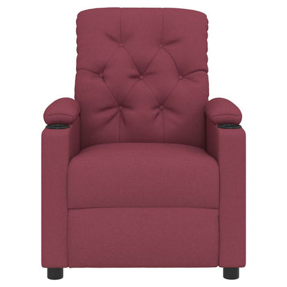 Massage Chair Wine Red Fabric