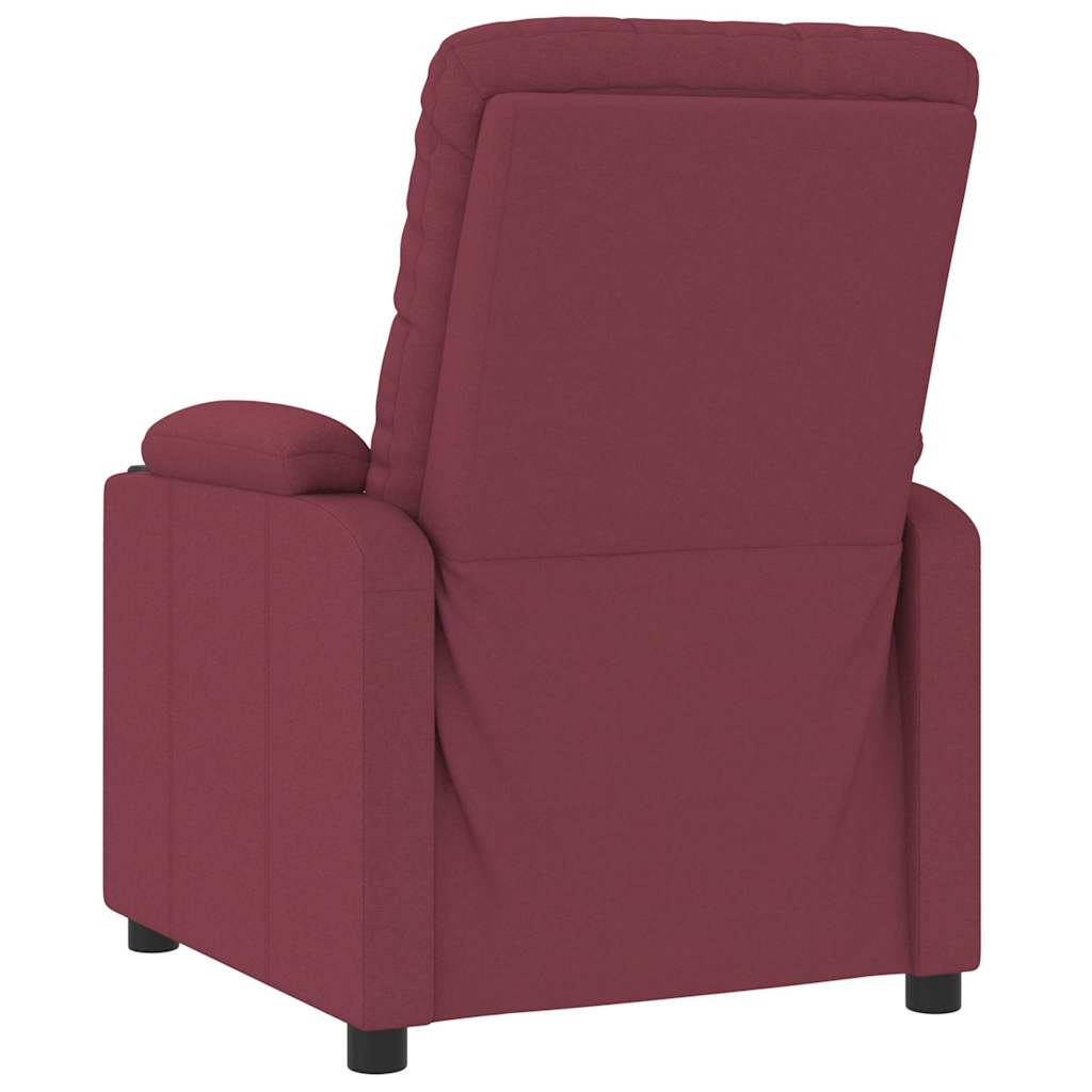 Massage Chair Wine Red Fabric