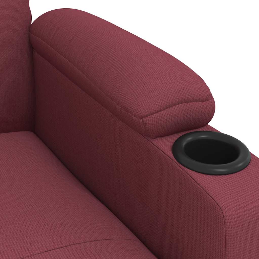 Massage Chair Wine Red Fabric