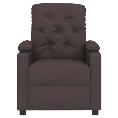 Massage Chair Dark Brown Fabric