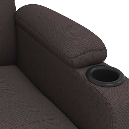 Massage Chair Dark Brown Fabric