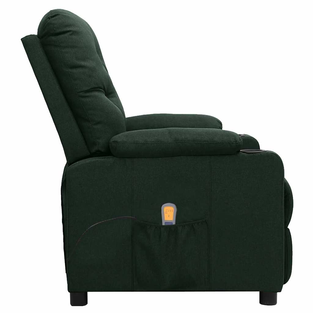 Massage Chair Dark Green Fabric