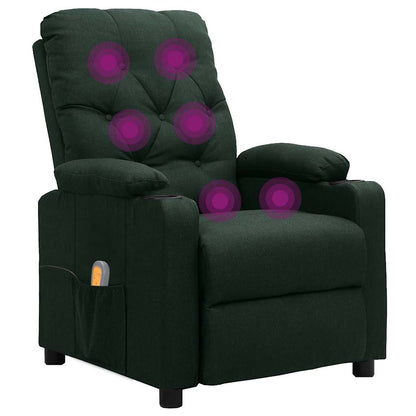 Massage Chair Dark Green Fabric