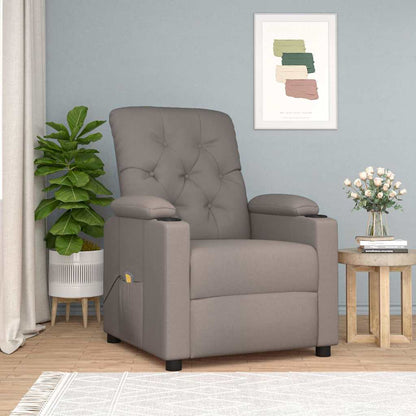 Massage Chair Taupe Fabric