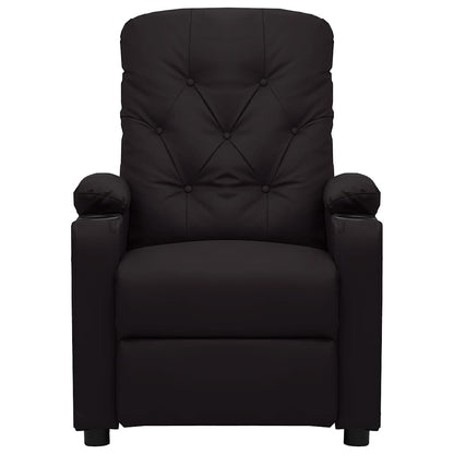 Recliner Chair Black Faux Leather
