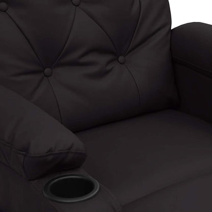 Recliner Chair Black Faux Leather