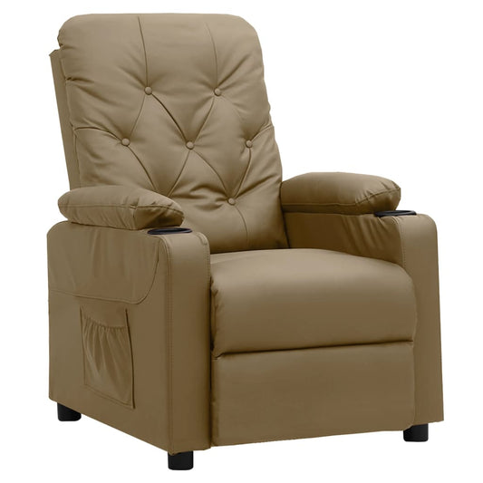 Recliner Chair Cappuccino Faux Leather