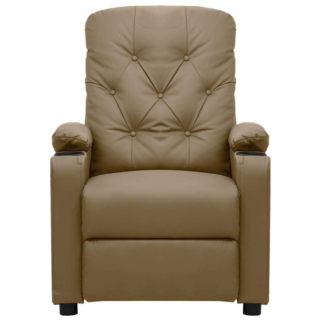 Recliner Chair Cappuccino Faux Leather