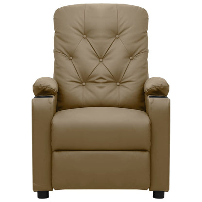 Recliner Chair Cappuccino Faux Leather