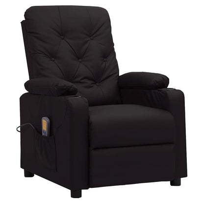 Massage Chair Black Faux Leather