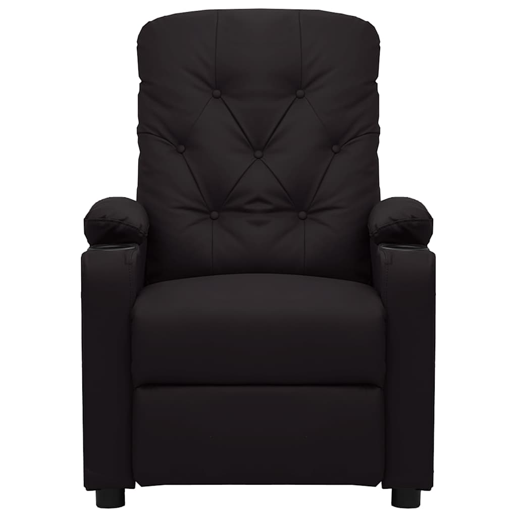 Massage Chair Black Faux Leather