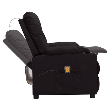 Massage Chair Black Faux Leather