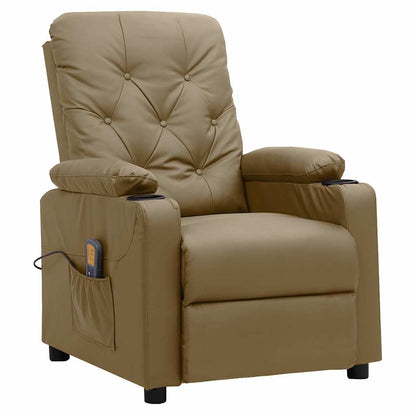Massage Chair Cappuccino Faux Leather