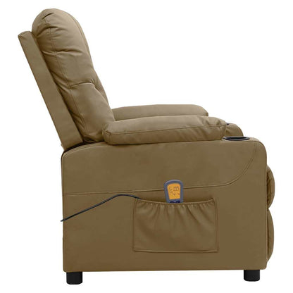 Massage Chair Cappuccino Faux Leather