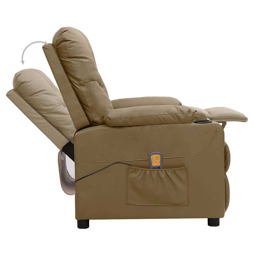 Massage Chair Cappuccino Faux Leather