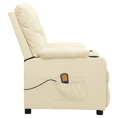 Massage Chair Cream Faux Leather