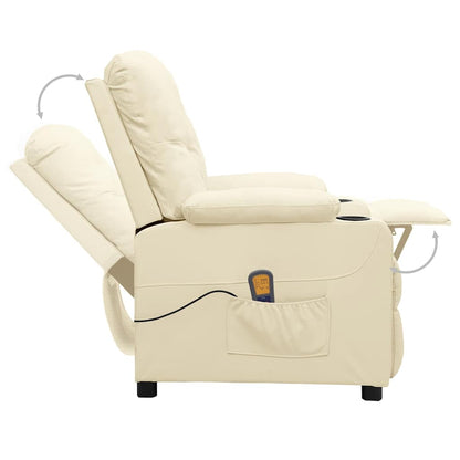 Massage Chair Cream Faux Leather