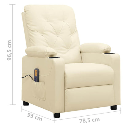Massage Chair Cream Faux Leather