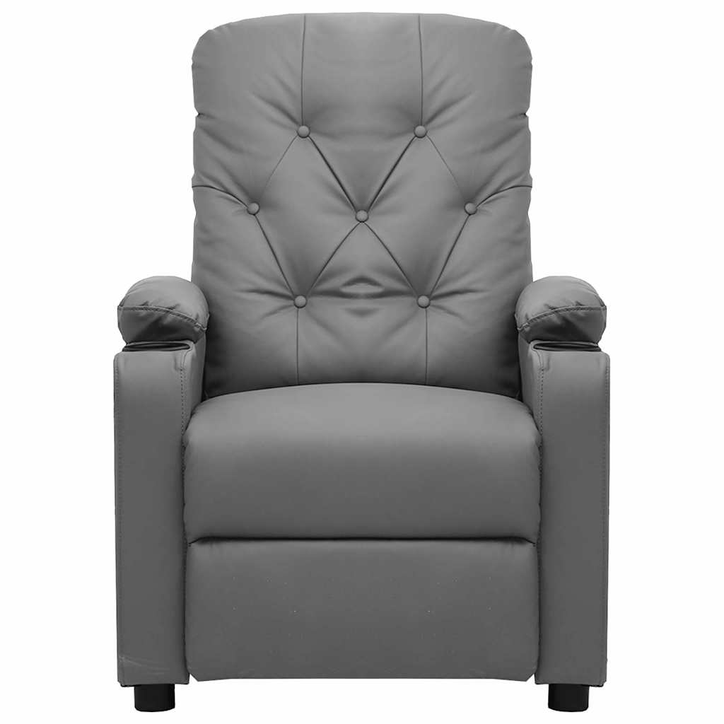 Massage Chair Grey Faux Leather