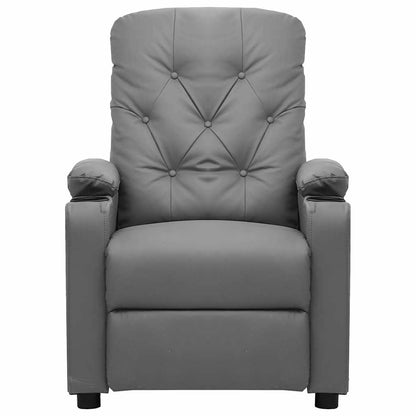 Massage Chair Grey Faux Leather