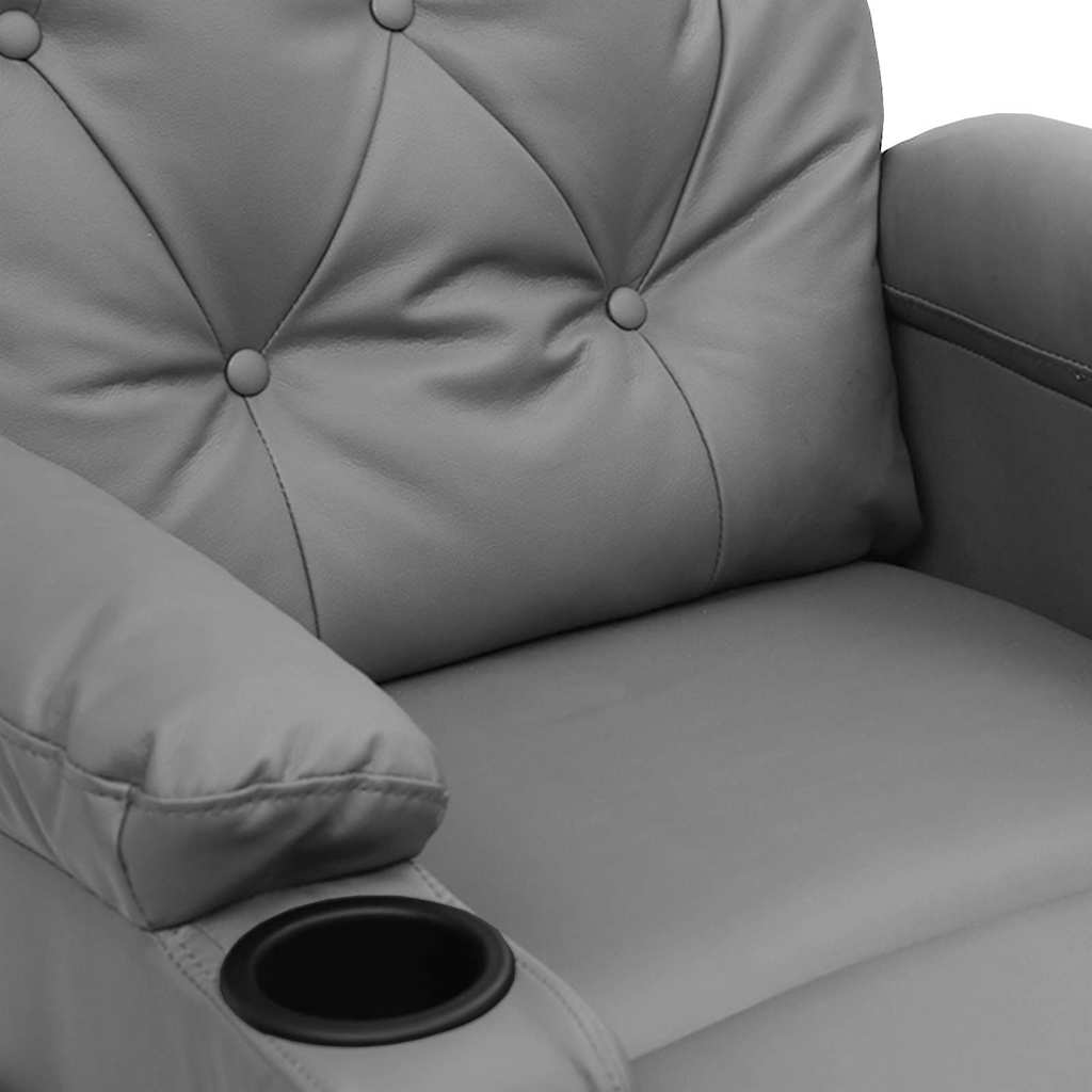Massage Chair Grey Faux Leather