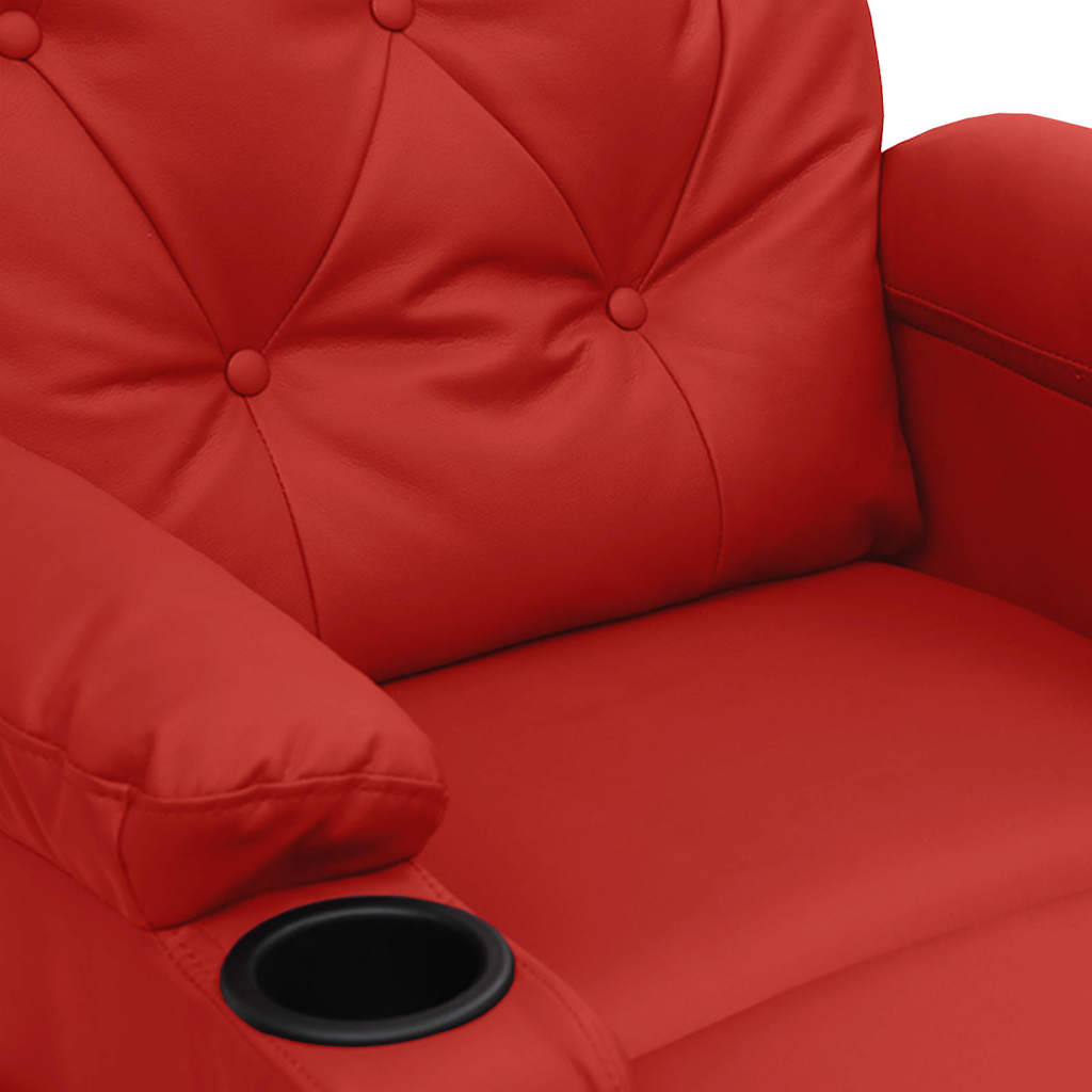 Massage Chair Wine Red Faux Leather