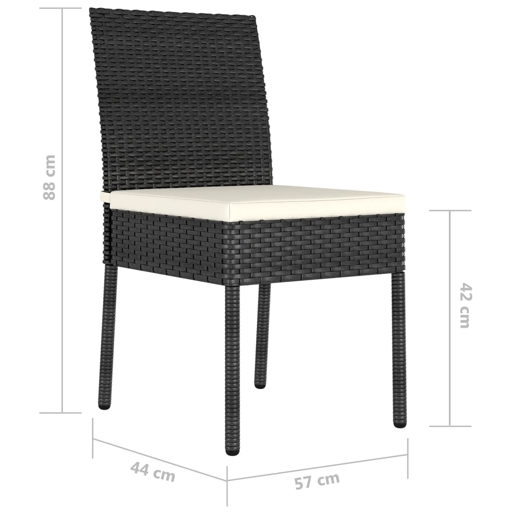 Dining Chair | Set of 4 | Black,Cream
