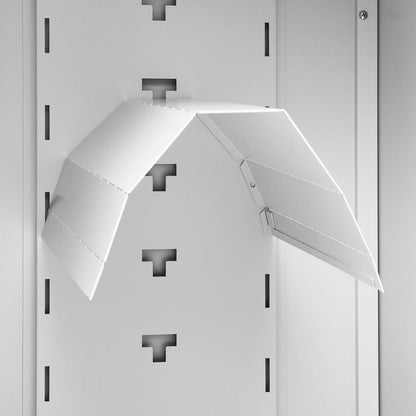 Saddle Cabinet | Light grey | Steel | 53 cm x 53 cm x 140 cm