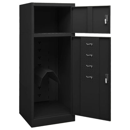 Saddle Cabinet | Black | Steel | Large | Height-Adjustable Shelves