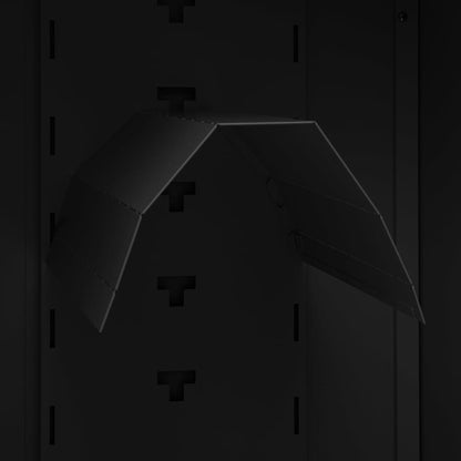 Saddle Cabinet | Black | Steel | Large | Height-Adjustable Shelves
