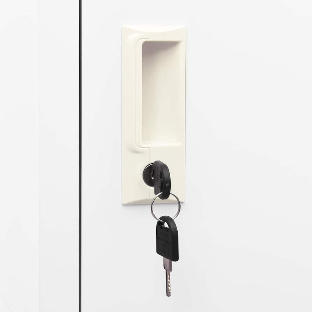 Saddle Cabinet White 53x53x105 cm Steel