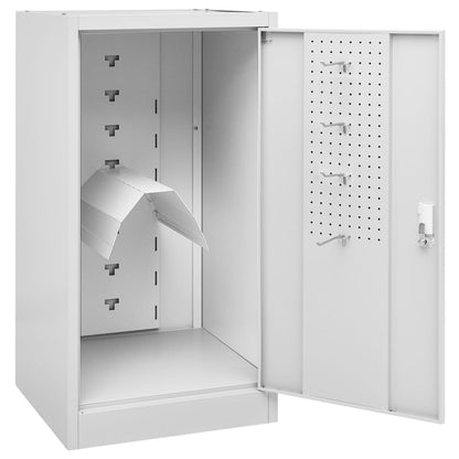 Saddle Cabinet Light Grey 53x53x105 cm Steel
