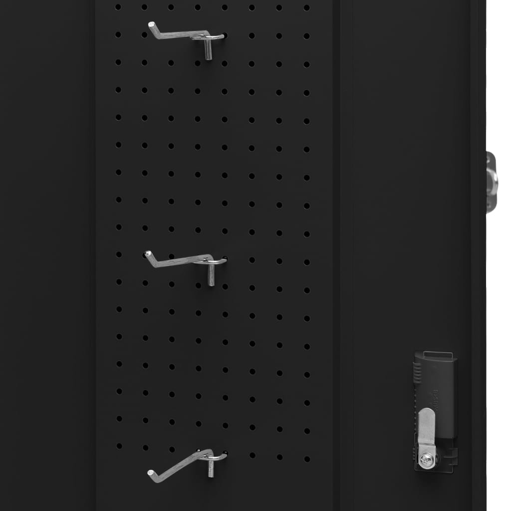 Saddle Cabinet | Black | Steel | Medium | Height-Adjustable Shelves