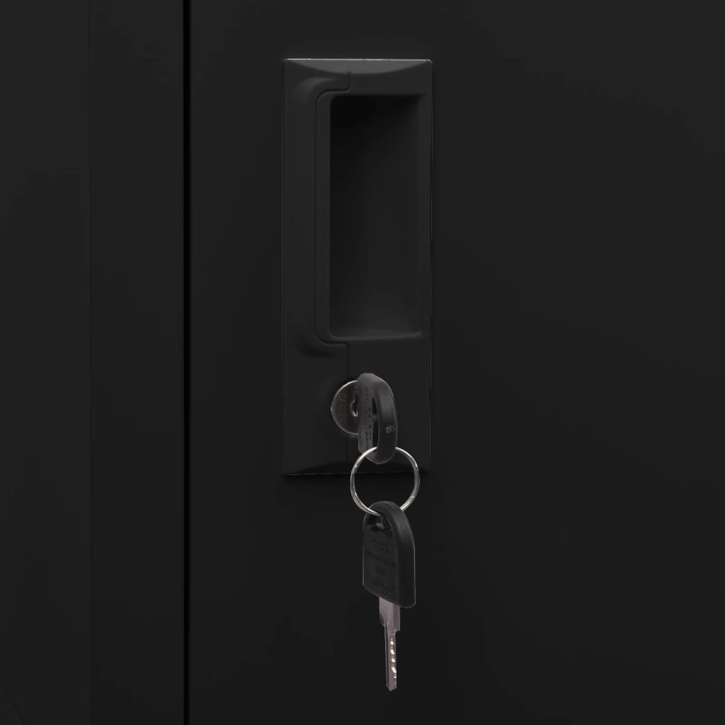 Saddle Cabinet | Black | Steel | Medium | Height-Adjustable Shelves