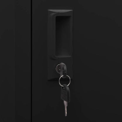 Saddle Cabinet | Black | Steel | Medium | Height-Adjustable Shelves