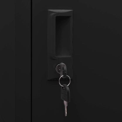 Saddle Cabinet Black 53x53x105 cm Steel