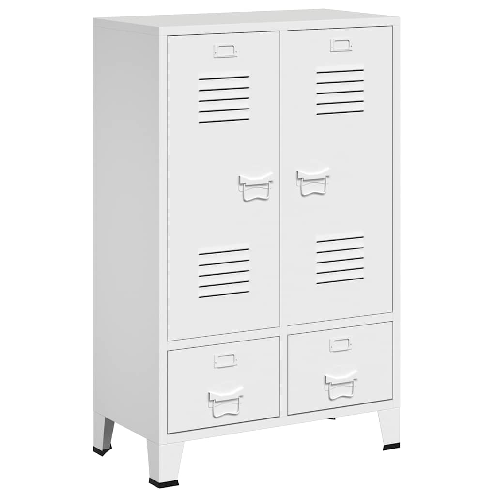 Industrial Wardrobe White 67x35x107 cm Steel