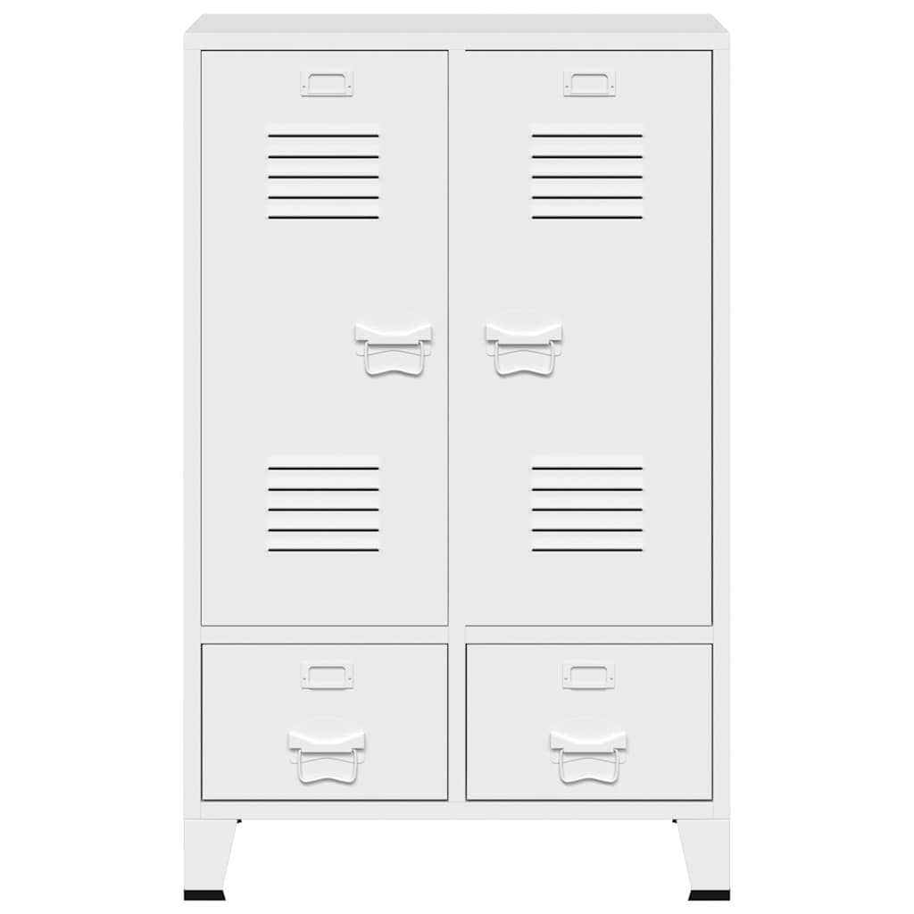 Industrial Wardrobe White 67x35x107 cm Steel