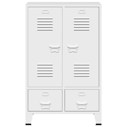 Industrial Wardrobe White 67x35x107 cm Steel